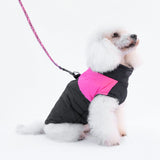 Piumino Dettaglio Rosa Pettorina integrata Personalizzabile con nome