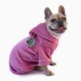 Felpa in Pile con Cappuccio e Pon Pon Rossa