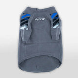 Maglioncino Di Lana "Woof" Grigio Dettagli Neri/Blu