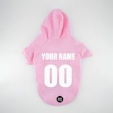 Felpa "Trendy Dog" Rosa Personalizzabile con Nome e Numero