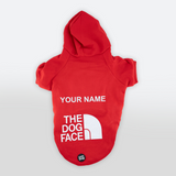 Felpa "The Dog Face" Rossa Personalizzabile con nome