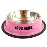 Ciotola in acciaio inox 3 colori personalizzabile con nome