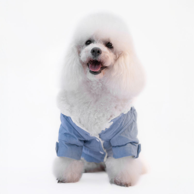 Giacca Di Jeans Imbottita Chiara Personalizzabile con nome