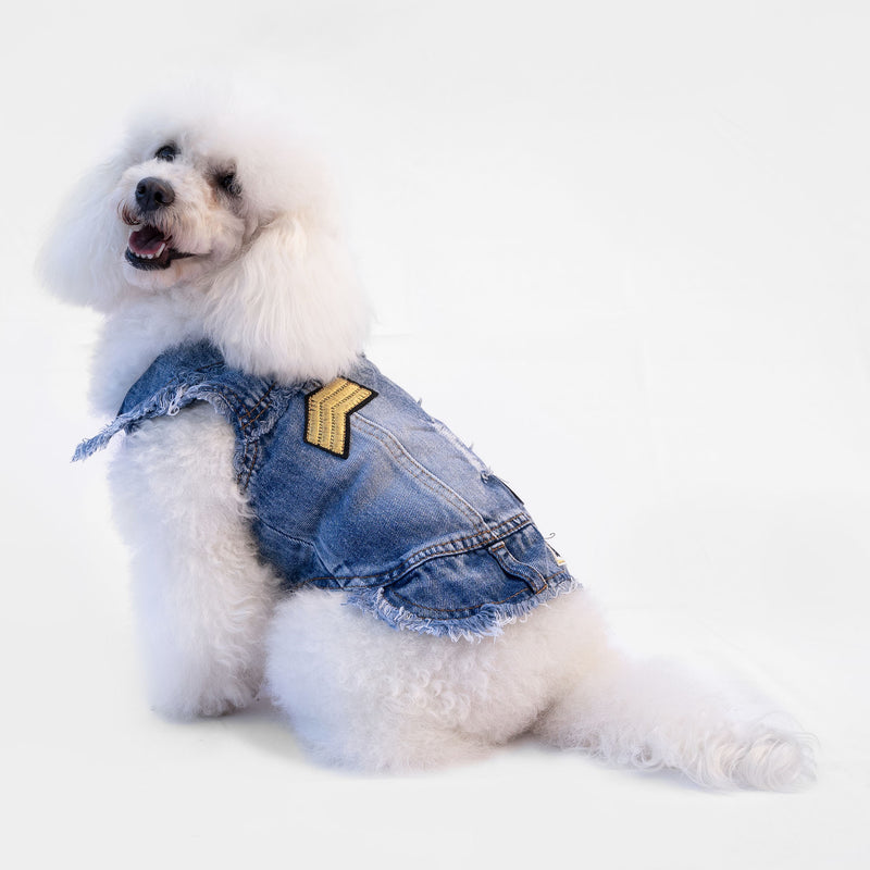 Giacca Di Jeans con Toppe Chiara