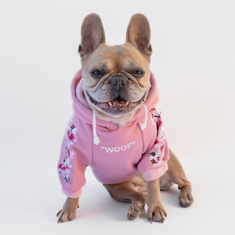 Felpa "woof" Rosa Edizione Speciale Personalizzabile con nome
