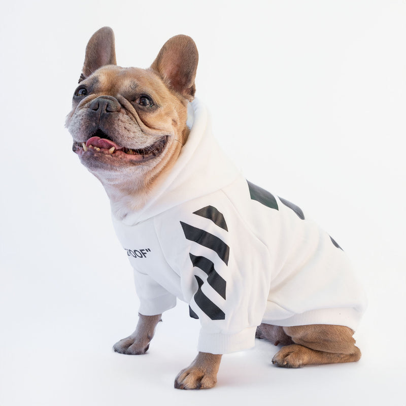Felpa "woof" Bianca Personalizzabile con nome