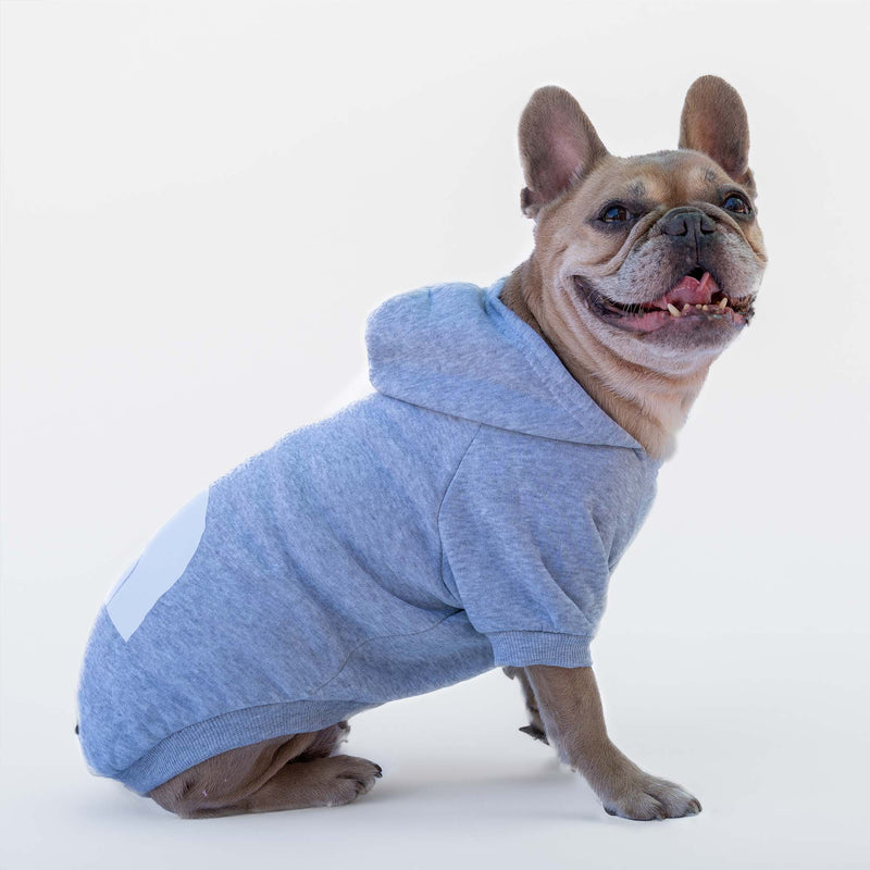 Graues Sweatshirt „The Dog Face“, anpassbar mit Namen