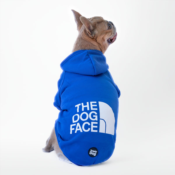Sweat Bleu "The Dog Face" Personnalisable avec prénom