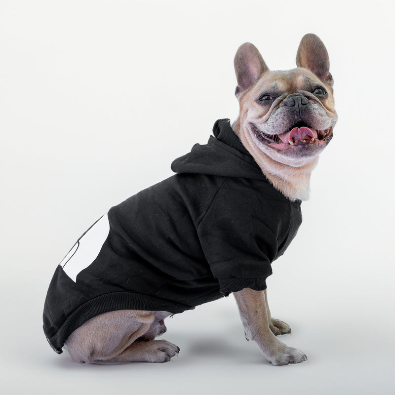 Felpa "The Dog Face" Nera Personalizzabile con nome