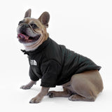 Schwarze Daunenjacke „The Dog Face“, personalisierbar mit Namen