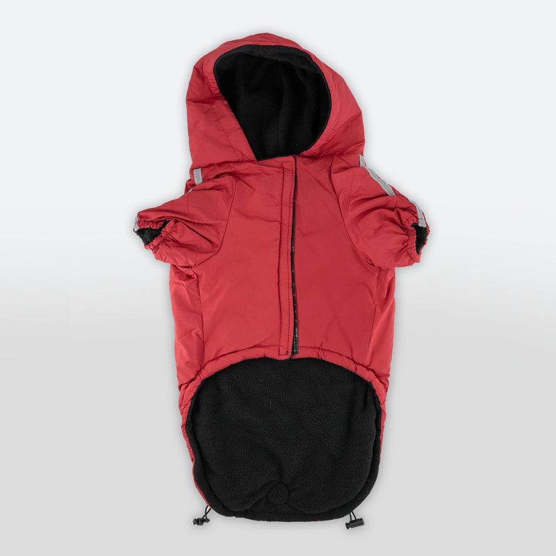 Rote Jacke „The Dog Face“ X „Pupreme“, anpassbar mit Namen