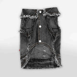 Giacca Di Jeans con Toppe Scura