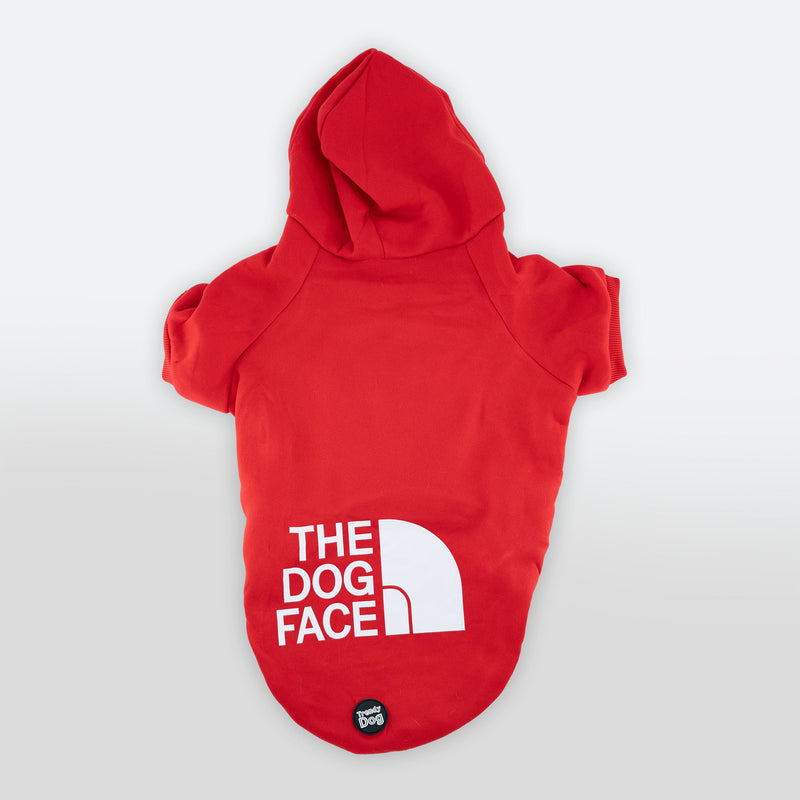 Felpa "The Dog Face" Rossa Personalizzabile con nome