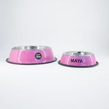Ciotola in acciaio inox 3 colori personalizzabile con nome