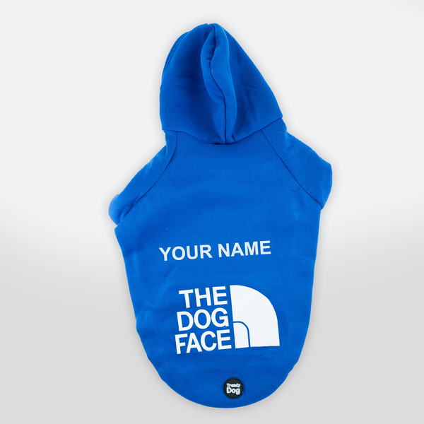 Felpa "The Dog Face" Blu Personalizzabile con nome