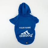 Felpa "Adidog" Blu Personalizzabile con nome
