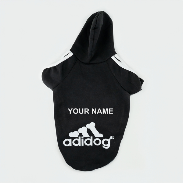 Felpa "Adidog" Nera Personalizzabile con nome