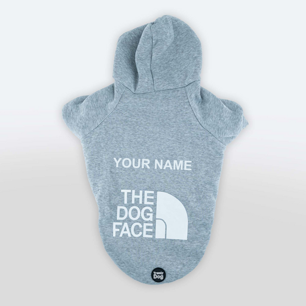 Felpa "The Dog Face" Grigia Personalizzabile con nome