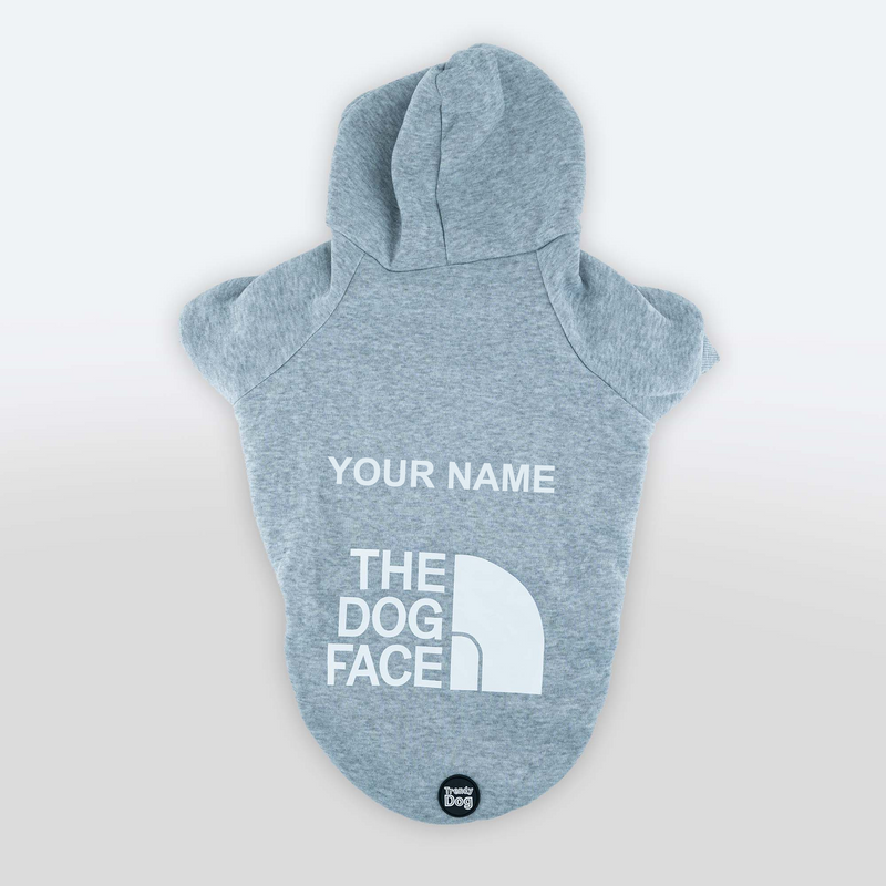 Felpa "The Dog Face" Grigia Personalizzabile con nome