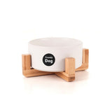 Bol en céramique avec base en bois 2 couleurs personnalisable avec prénom