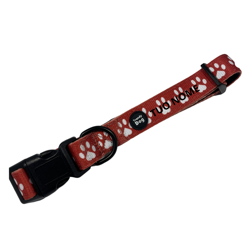 Trendy Dog® Halsband „Pfoten“ personalisierbar mit Namen